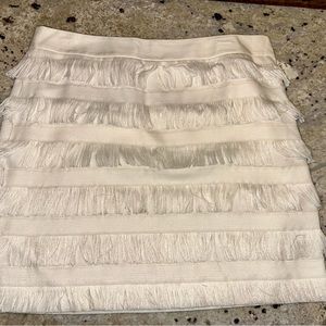 NWT-The Limited White Fringed Skirt 8